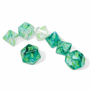 Chessex Polyhedral Set (7) Borealis Luminary Kelp/Light Green