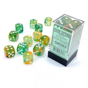 Chessex 16mm d6 Set (12) Nebula Spring/White