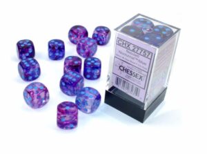Chessex 16mm d6 set (12) Nebula Nocturnal/Blue