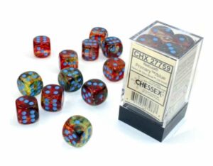 Chessex 16mm d6 Set (12) Nebula Primary/Blue