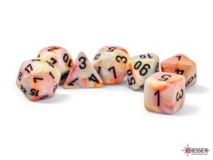 Chessex Mega-hedral Set (7) Festive Circus/black