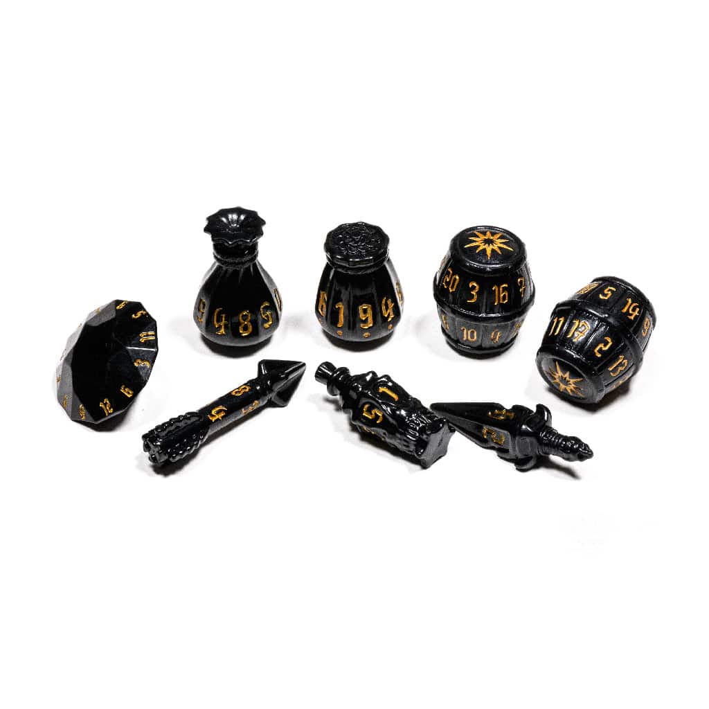PolyHero Dice GSUA2162 - Dado 1d20 Orb Parchment Con Inchiostro Nero, Accessori Multicolore Per GdR