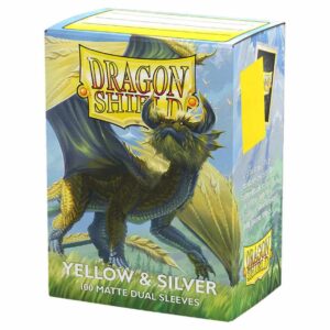 Dragon Shield Dual Matte Sleeves - Yellow and Silver