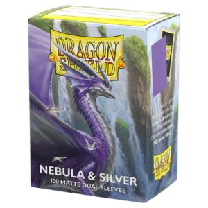 Dragon Shield Dual Matte Sleeves - Nebula and Silver