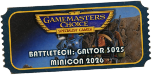 MINICON 2026 Weekend 3-Day Entry Badge + BATTLETECH: Galtor 3025