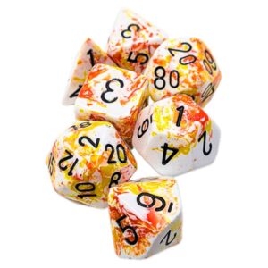 Chessex Polyhedral Set (7) Brush Sunrise