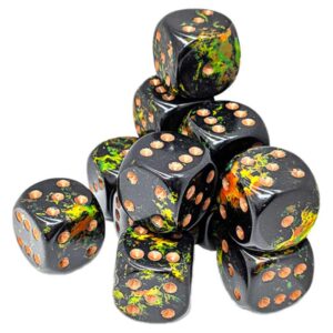 Chessex 16mm d6 Set (12) Brush Deep Forest