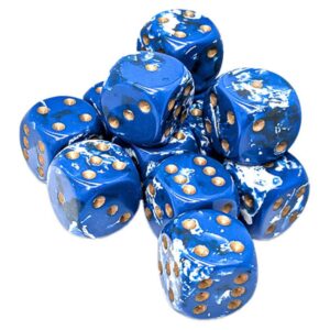Chessex 16mm d6 Set (12) Brush Waterbreak