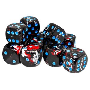 Chessex 16mm d6 Set (12) Brush Dark Side