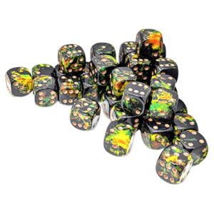 Chessex 12mm d6 Set (36) Brush Deep Forest