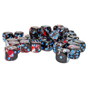 Chessex 12mm d6 Set (36) Brush Dark Side